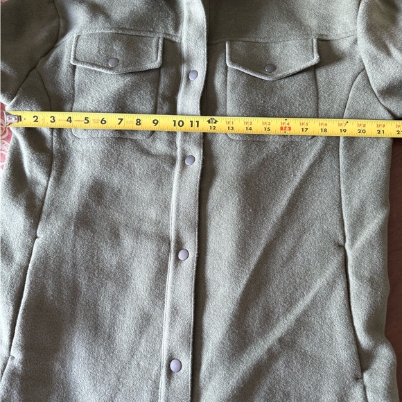 NWOT TALBOTS Sage/Olive Green Wool-Blend Shacket SZ L - Never Worn - Picture 5 of 16